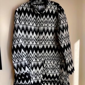 Lovely black&white stripe wool jacket by BB Dakota